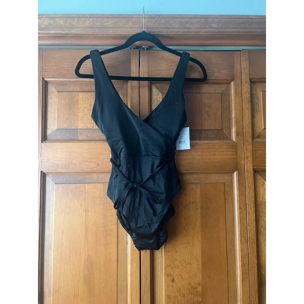 NWT Andie Women's The Belmar One Piece Swimsuit Smooth Black Size XS